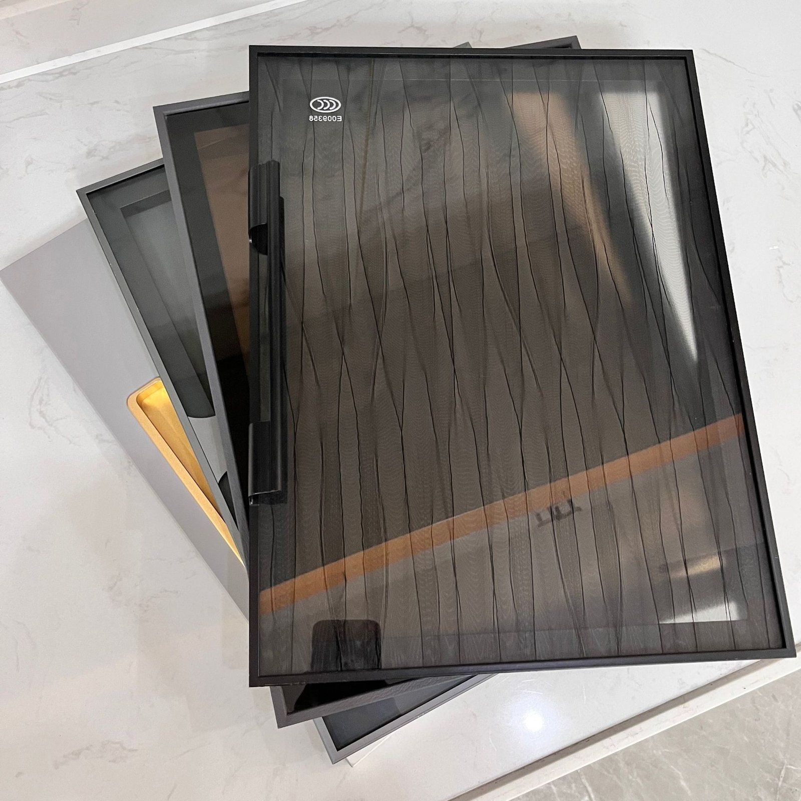 Minimalist aluminum alloy glass door frame custom cabinet narrow side door frame handle profile